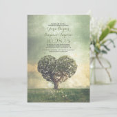 古い木の素朴な田舎のリハーサルディナー 招待状 (スタンド正面)