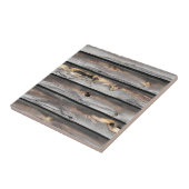 古い木の背景として天候によって署名される タイル (側面)