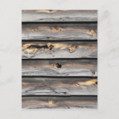 古い木の背景として天候によって署名される ポストカード (正面)