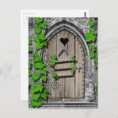 古い木の魔法のファンタジーの妖精の希望のドア ポストカード (正面/裏面)