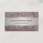 古い木エレガントのリングや輪テクスチャビジネスカード 名刺 (正面)