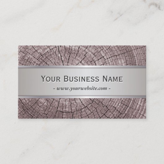 古い木エレガントのリングや輪テクスチャビジネスカード 名刺 (正面)