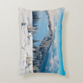 古い木グランジの地質や地肌にテルミがある アクセントクッション (正面(垂直))