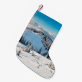 古い木グランジの地質や地肌にテルミがある スモールクリスマスストッキング (正面 (吊り時))