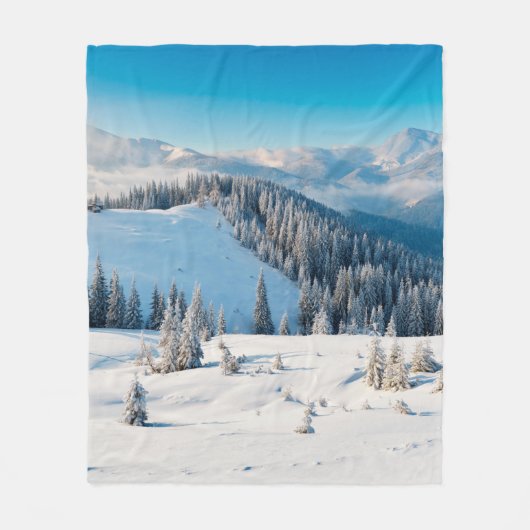 古い木グランジの地質や地肌にテルミがある フリースブランケット (正面)