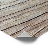 古い木地に美しい自然模様が描かれた ポスター (角)