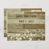 古い木材の日付を保存 案内ポストカード (正面/裏面)