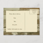 古い木材の日付を保存 案内ポストカード (裏面)