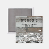 古い木材の日付磁石を保存 マグネット (正面/裏面)