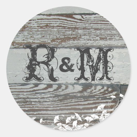 古い木材シール ラウンドシール (正面)