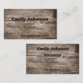 古い木材、古い、みすぼらしい、ヴィンテージ 名刺 (正面/裏面)