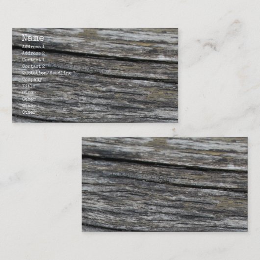 古い木材 名刺 (正面/裏面)