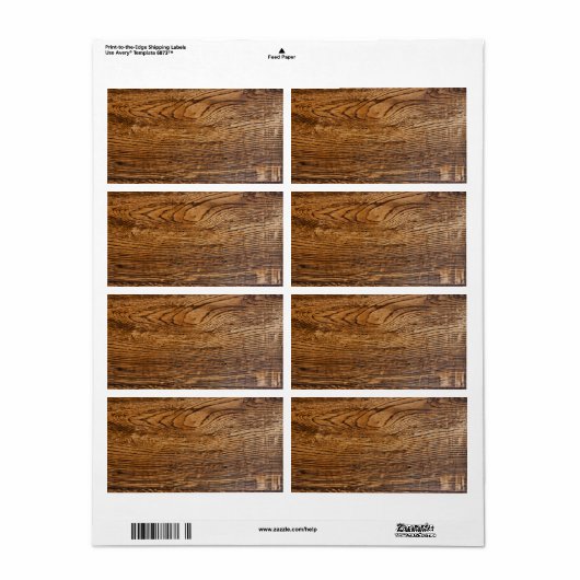 古い木目 ラベル (フルシート)