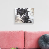 古い木箱の上のコーヒー豆の色8x10 キャンバスプリント (インサイチュ (リビング))