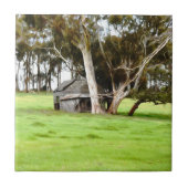 古い木製のシャックセラミックのタイル タイル (正面)