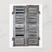古い木製のシャッターで閉じた窓 ポストカード (正面)