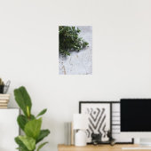 古い木製のテーブルの上のタイム ポスター (ホームオフィス)