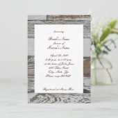 古い木製のデイジーのブライダルシャワーの招待状 招待状 (スタンド正面)