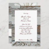 古い木製のデイジーのブライダルシャワーの招待状 招待状 (正面/裏面)