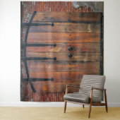 古い木製のドアとヴィンテージ真鍮ヒンジ タペストリー (インサイチュ)