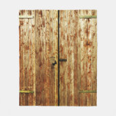 古い木製のドア フリースブランケット (正面)