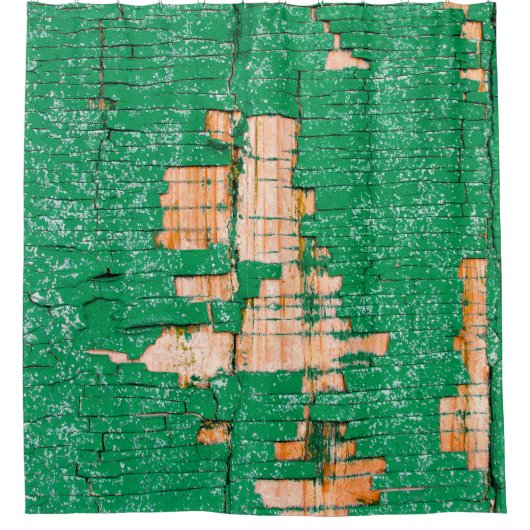 古い木製のフェンスの質感は粗末である。グレ シャワーカーテン (正面)