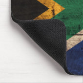 古い木製の南アフリカ国旗 マウスパッド (コーナー)