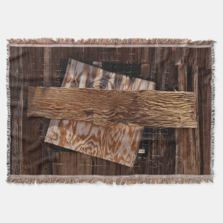 古い木製の家の窓に乗り込まれた スローブランケット