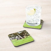 古い木製の小屋のコースター コースター (右側)