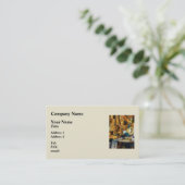 古い木製の店 名刺 (スタンド正面)