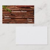 古い木製の掘っ建て小屋の壁の名刺 名刺 (正面/裏面)