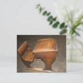 古い木製の机と椅子のポストカード ポストカード (スタンド正面)