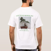 古い木製の盆栽 Tシャツ (裏面)
