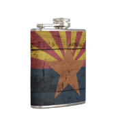 古い木製の穀物のアリゾナの州の旗 フラスク (右)