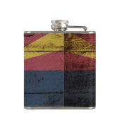 古い木製の穀物のアリゾナの州の旗 フラスク (裏面)