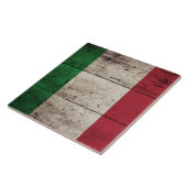 古い木製の穀物のイタリアの旗 タイル (側面)