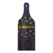 古い木製の穀物のインディアナの州の旗 カッティングボード (正面)