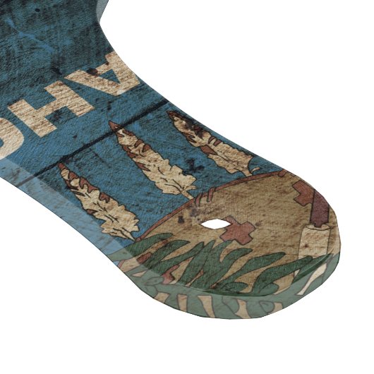 古い木製の穀物のオクラホマの州の旗 カッティングボード (角)