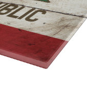 古い木製の穀物のカリフォルニア州の旗 カッティングボード (角)