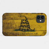 古い木製の穀物のガズデンの旗 Case-Mate iPhoneケース (裏面(横))