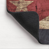 古い木製の穀物のキューバの旗 マウスパッド (コーナー)