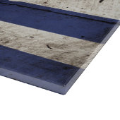 古い木製の穀物のギリシャの旗 カッティングボード (角)