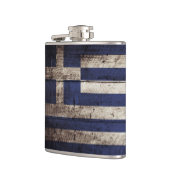 古い木製の穀物のギリシャの旗 フラスク (左)