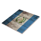 古い木製の穀物のグアテマラの旗 タイル (側面)