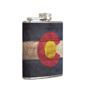 古い木製の穀物のコロラド州の州の旗 フラスク (右)