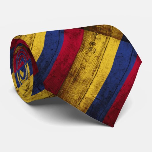 古い木製の穀物のコロンビアの旗 ネクタイ (ロール)