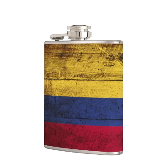 古い木製の穀物のコロンビアの旗 フラスク (左)