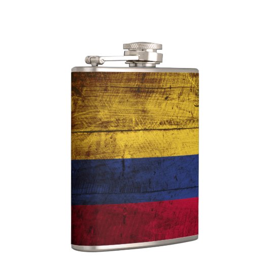 古い木製の穀物のコロンビアの旗 フラスク (右)