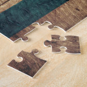 古い木製の穀物のシカゴの旗 ジグソーパズル (側面)