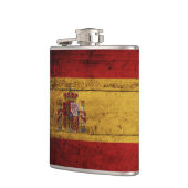 古い木製の穀物のスペインの旗 フラスク (左)